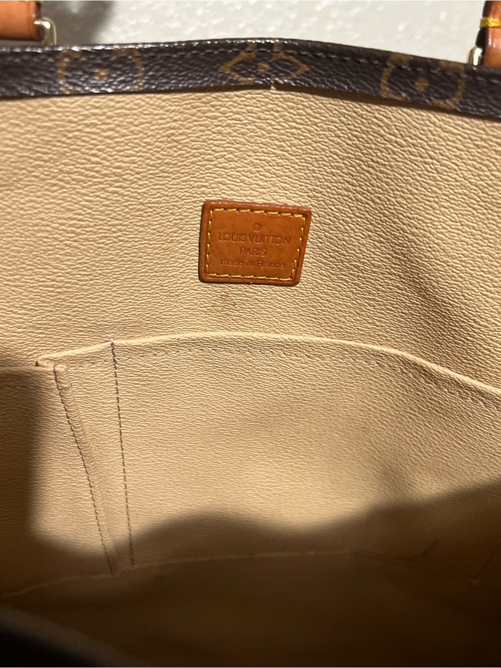 Louis Vuitton Monogram Canvas Tote in Brown with Tan Handles - Picture 8 of 10